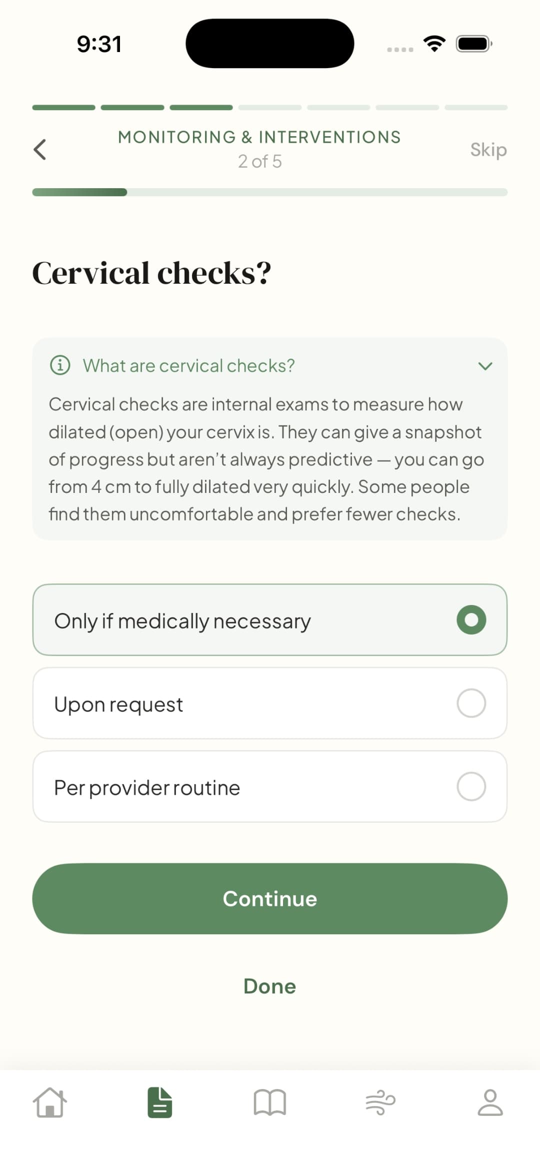 Eden birth plan builder